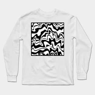 black flowy lines 2 Long Sleeve T-Shirt